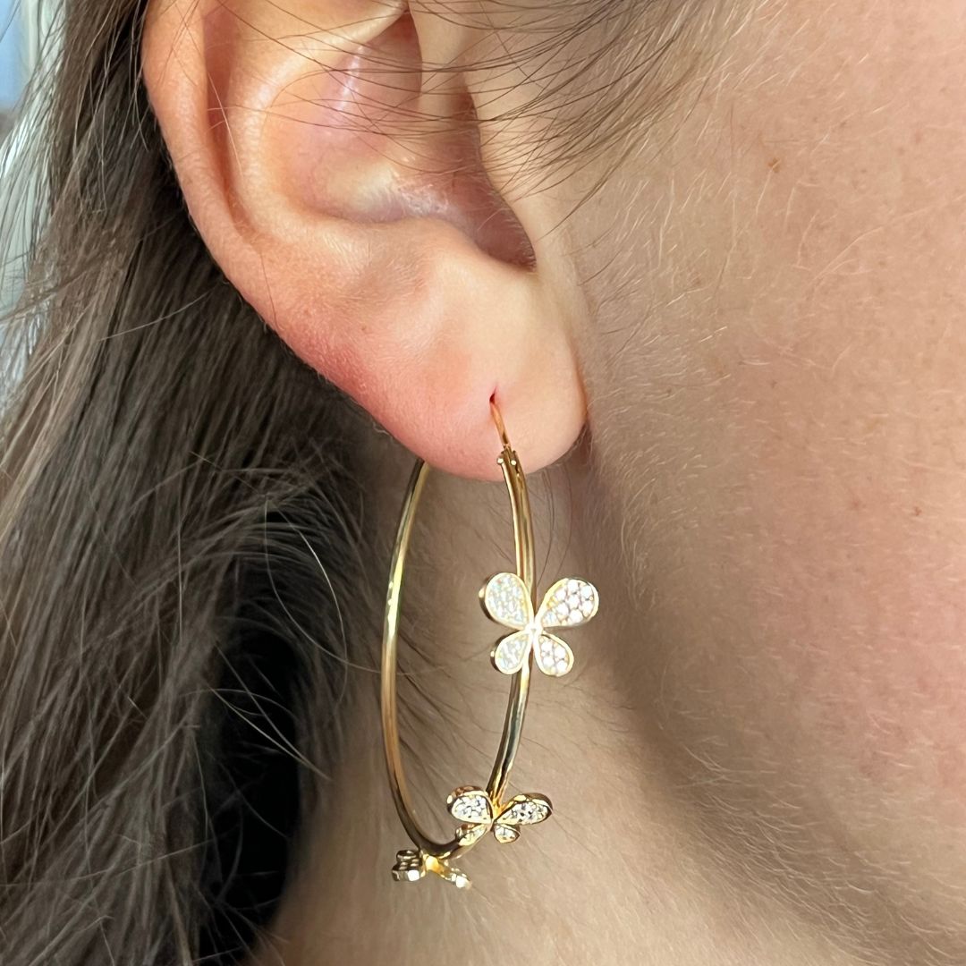 Butterfly Hoops gold