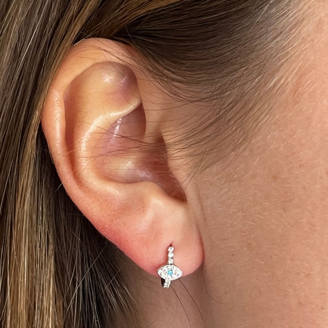 Evil Eye Earing Silver