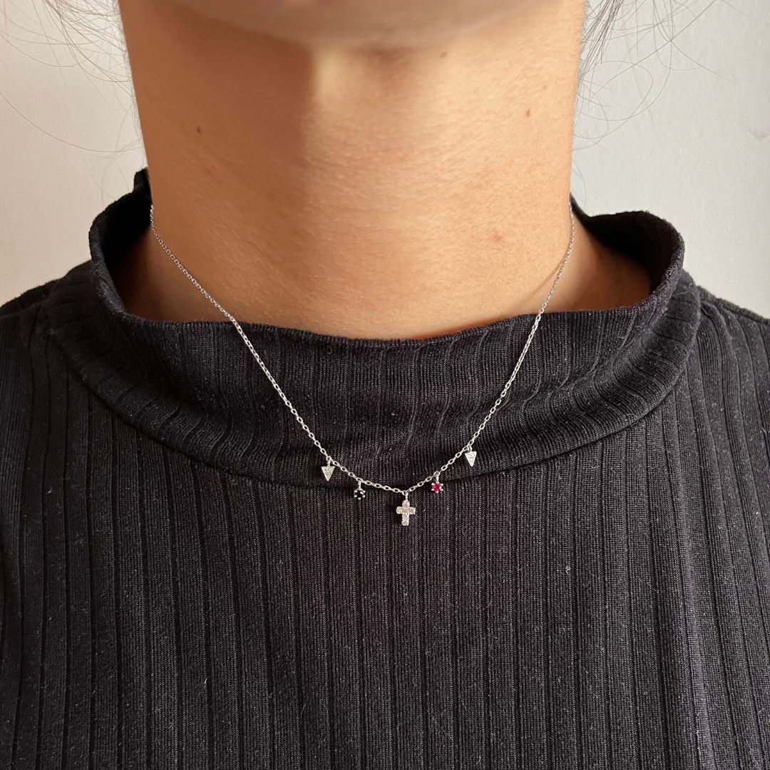 Silver Crux Necklace